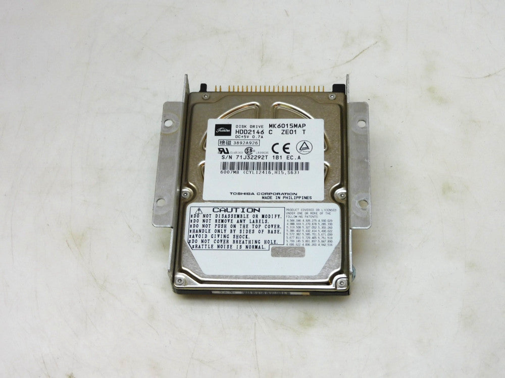 TOSHIBA MK6015MAP DISK DRIVE HDD2146 5VDC 0.7A