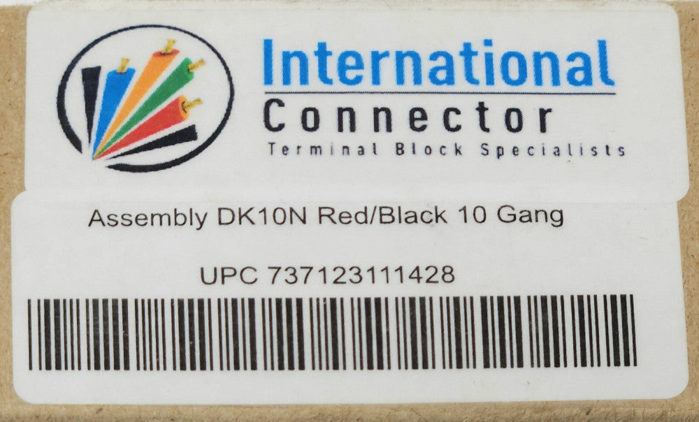 IC INTERNATIONAL Connector DK10N Red Black 10 Gang 6 AWG 60 AMP