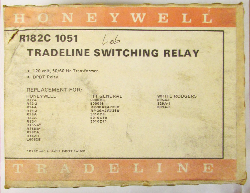 HONEYWELL R182C 1051 TRADELINE 120V Switching Relay