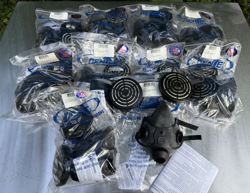 Lot of 10 - Dentec Comfort Air 400 Reusable Rubber Half Mask N95 Respirator M/L