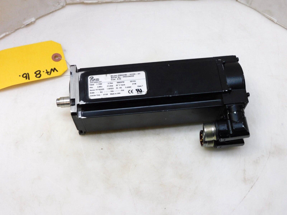 PACIFIC SCIENTIFIC PMA24D-10100-01 SERVO MOTOR 1.11KW 3.7A 9.6Nm 5850RPM 320VDC