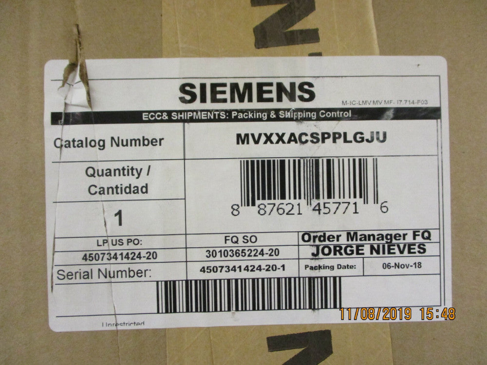 SIEMENS - MVXXACSPPLGJU - GM 38 Split Plug Jumper
