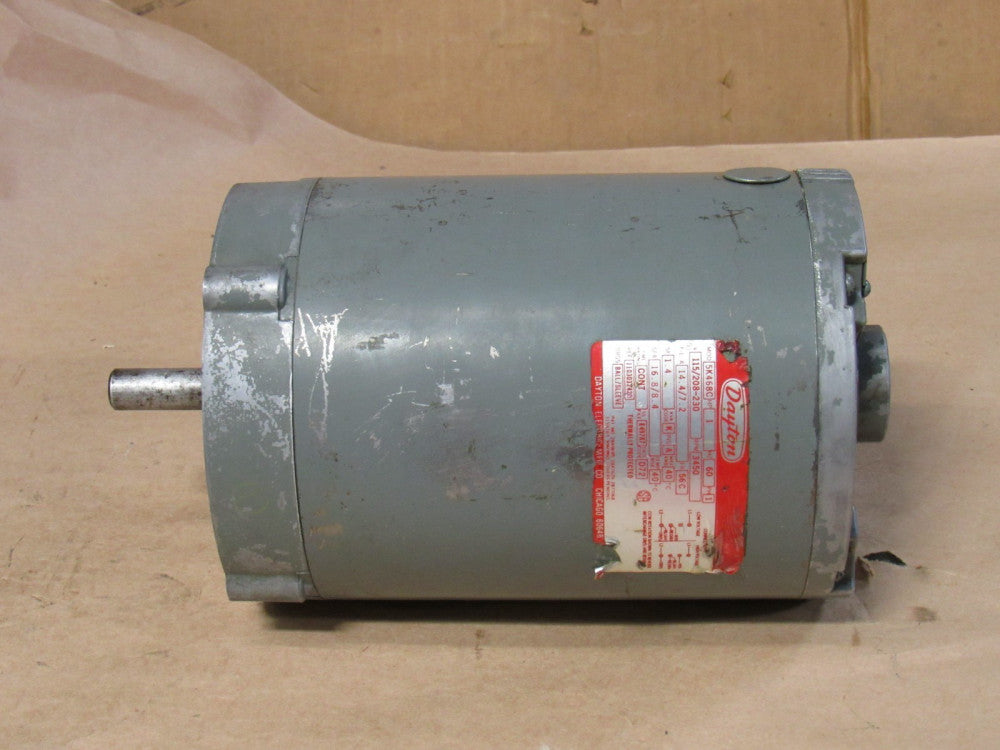 DAYTON MOTOR 5K468C 1 HP 1PH 115/208-220V 3450RPM 56C FRAME - USED