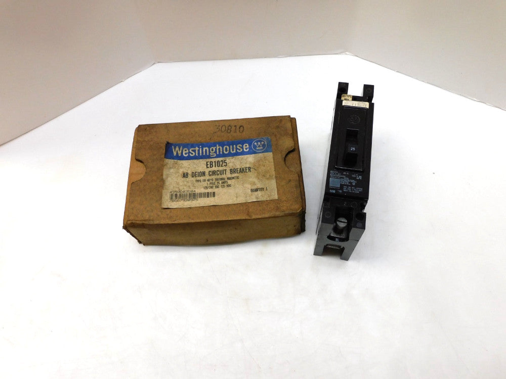 Westinghouse EB1025 Circuit Breaker 1P 25Amps 120/240VAC 125Vdc