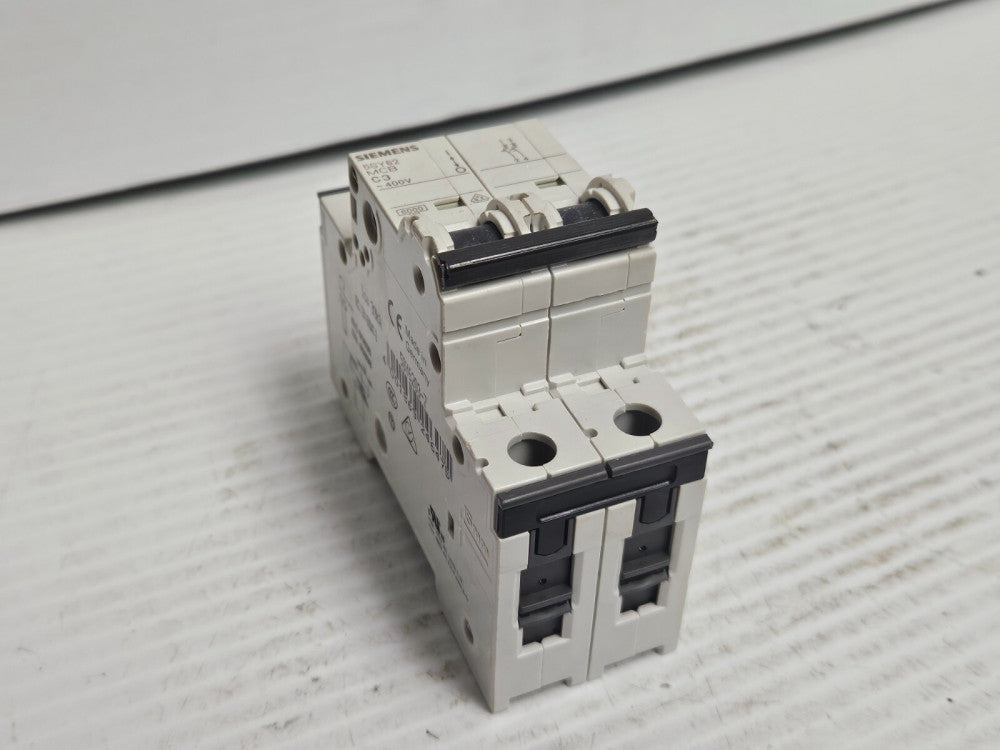 SIEMENS CIRCUIT BREAKER 5SY62 MCB C3 5SY6203-7 3 A AMP 400V 2P 2 POLE - USED