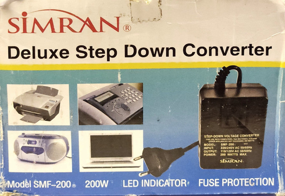 SIMRAN MODEL SMF 200 Deluxe Stop Down Converter 200 Watt LED Indicator 220 240