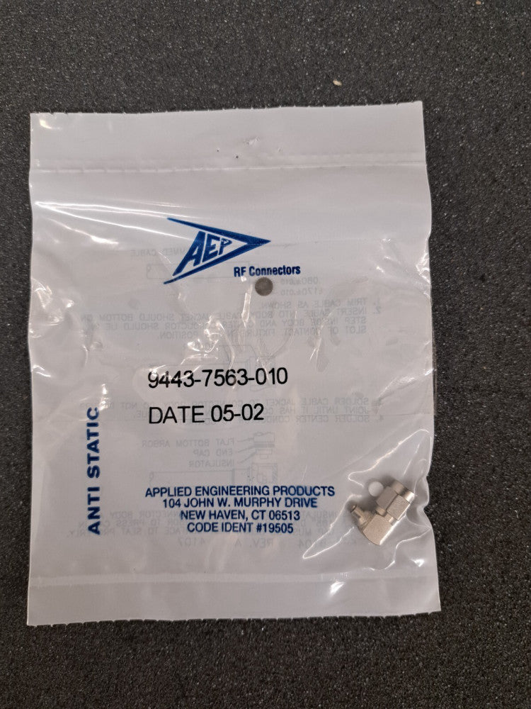 New, AEP, 9943-7563-010, SMA / RIGHT ANGLE PLUG MALE SOLD