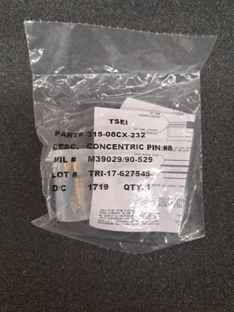 New, Tri Star, M39029/90-529, CONTACT PIN 8-10AWG CRIMP GOLD
