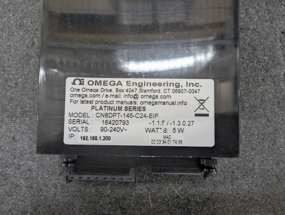 New, Omega, CN8DPT-145-C24-EIP, CONTROL TEMP 90-240V DIN RAIL