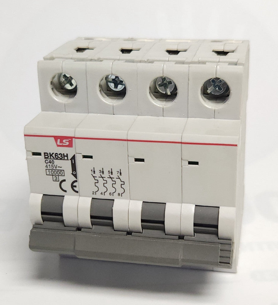 LS ELECTRIC BK63H C40 4 Pole 40 AMP 415 VAC Circuit Breaker