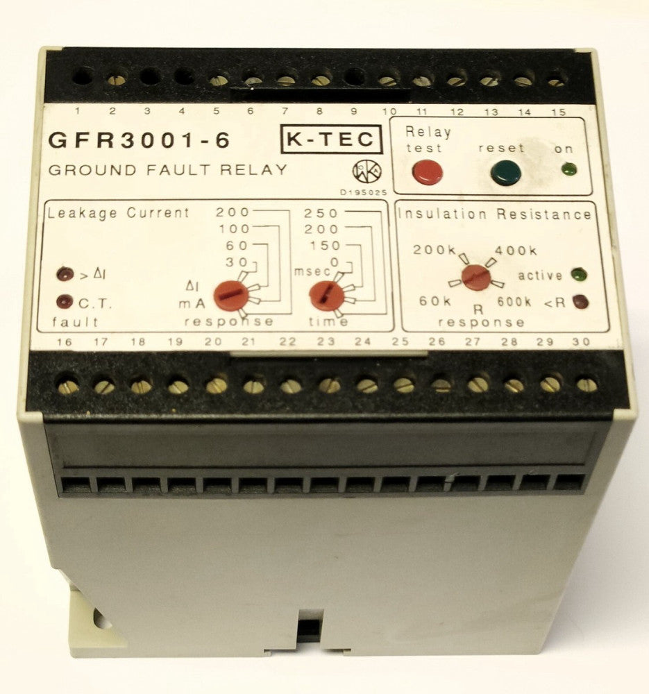 K-TEC GFR3001-6 Ground Fault Relay Module GFR3001 6 Discontinued from Littelfuse