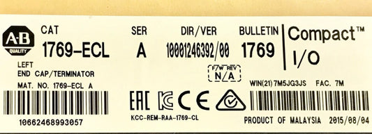  ALLEN BRADLEY 1769 ECL Compact I/O Left End Cap Terminator