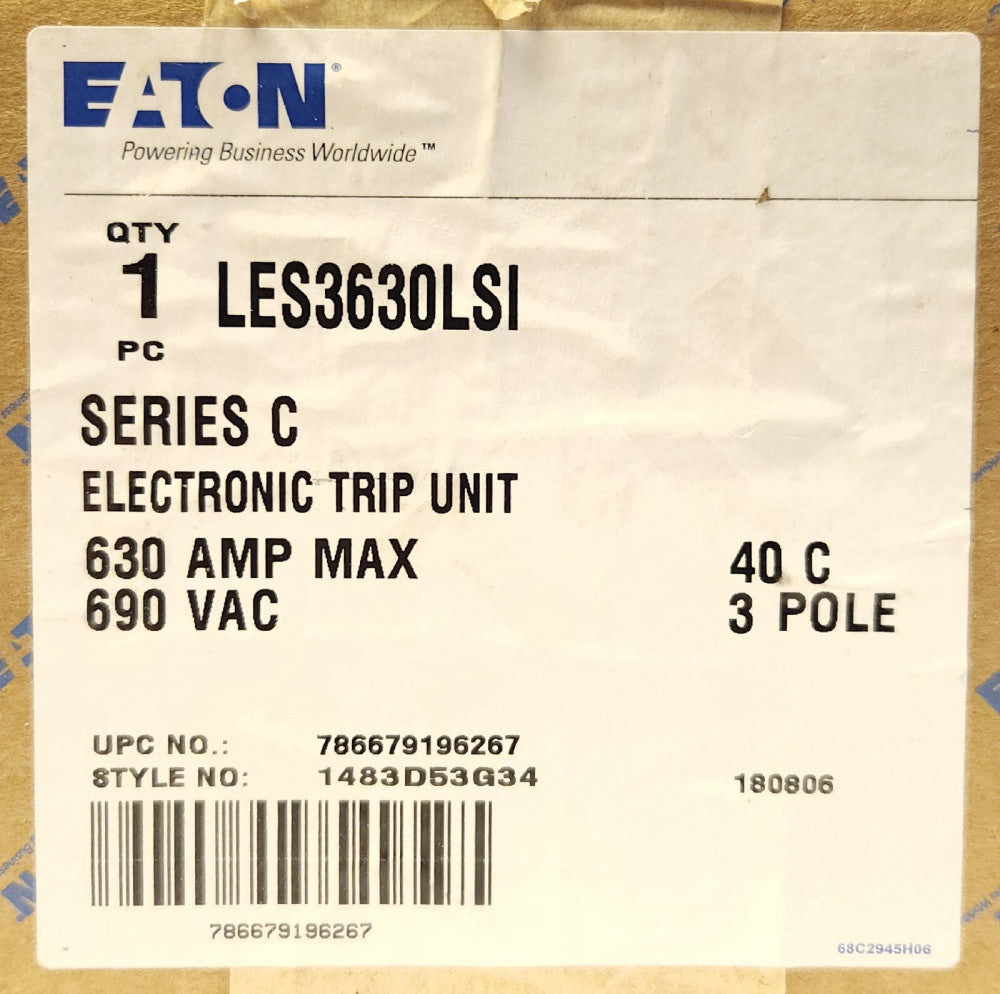 EATON LES3630LSI 630 AMP L Frame Electronic LSI TRIP Unit Digitrip RMS 310