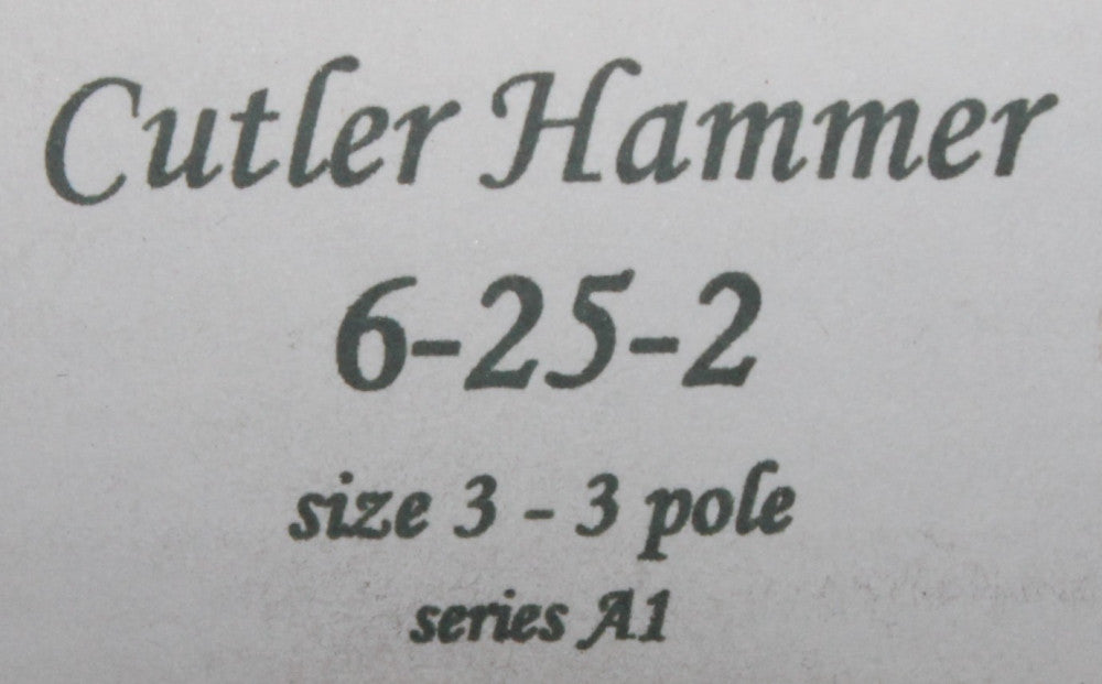 CUTLER HAMMER Non OEM 6-25-2 3 Pole Size 3 Contact Kit 6 25 2