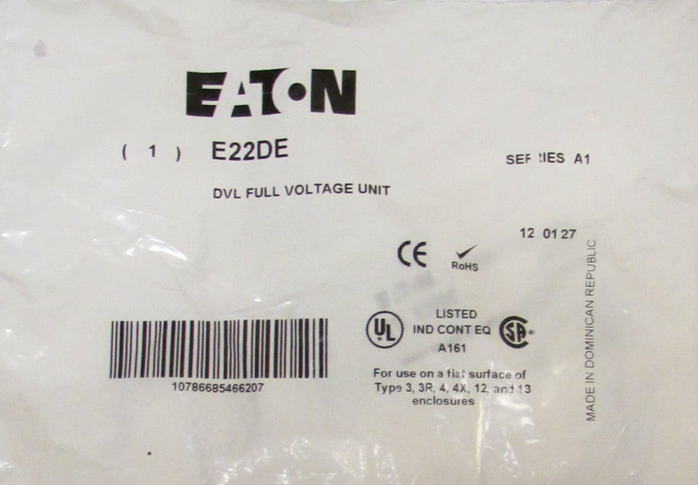 EATON CUTLER HAMMER E22DE 120V LED NEON DVL Full Voltage Pilot Light Module