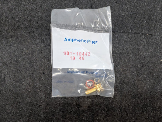 New, Amphenol, 901-10442, CONN SMA RCPT STR 50 OHM PCB