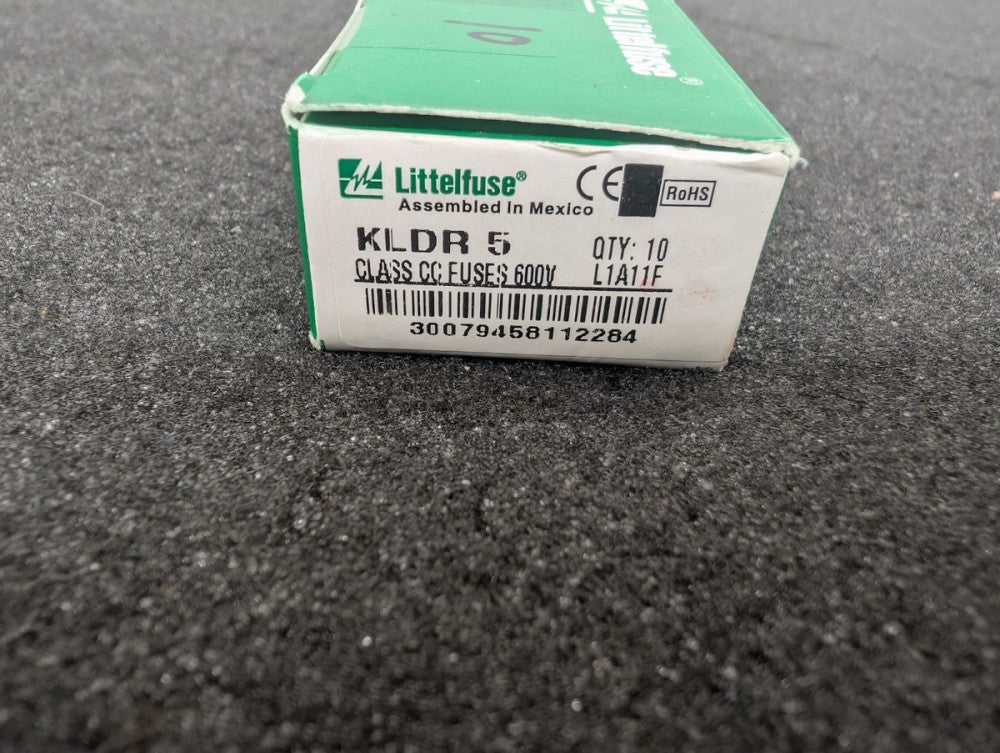 New, Littelfuse, KLDR005.TXP, FUSE CARTRIDGE 5A 600VAC/300VDC - Lot of 10pcs