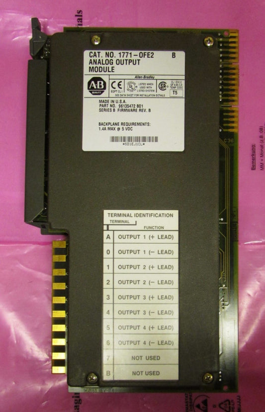 ALLEN BRADLEY 1771 0FE2 Series B 12 Bit Analog Output Module 