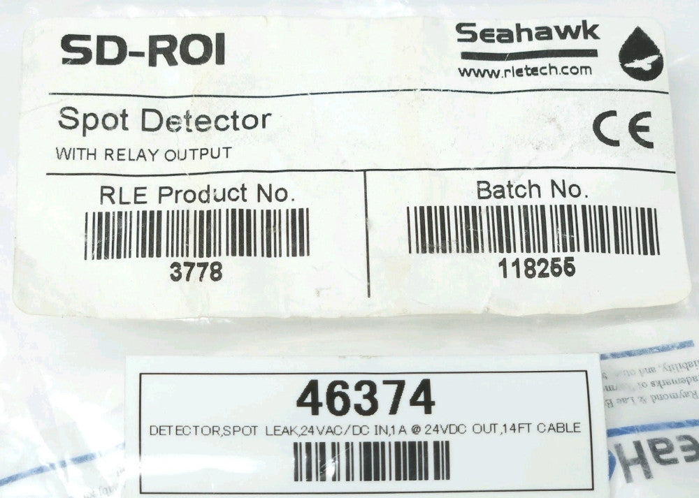 RLE TECHNOLOGIES SD RO1 SPOT DETECTOR with Relay Output SEAHAWK VERIS U006-007