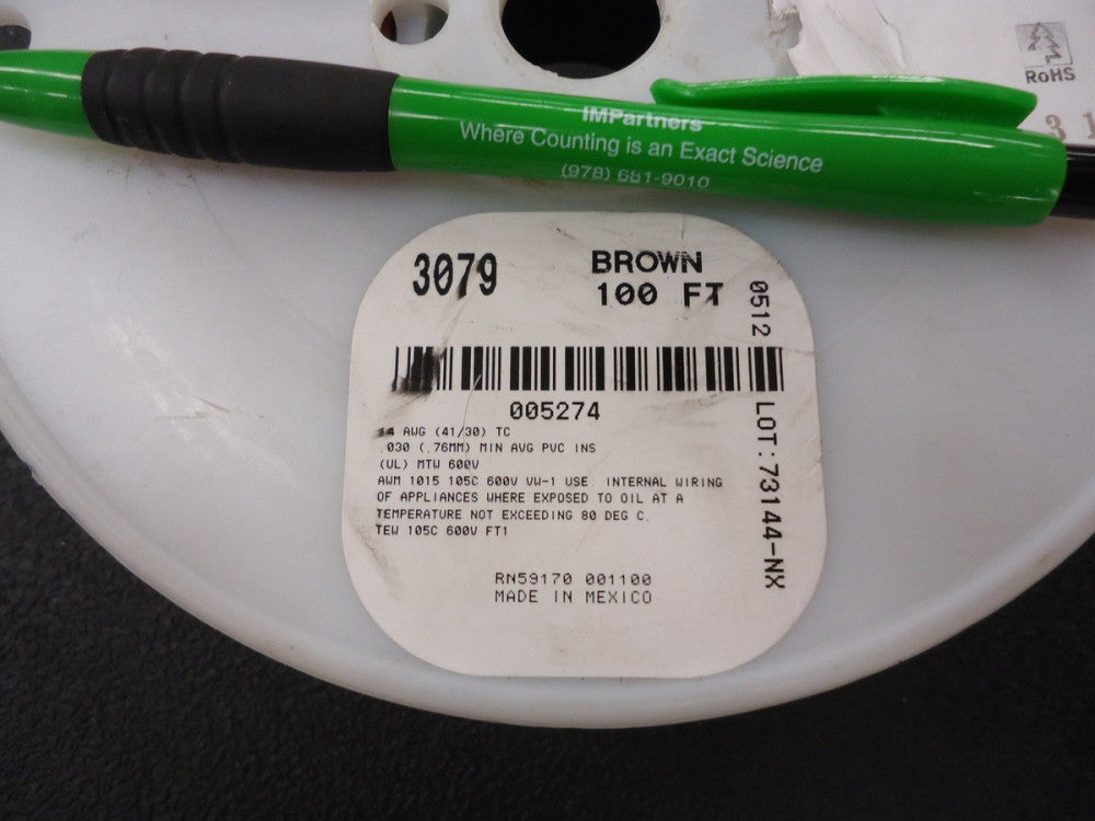 Alpha Wire 3079 14 AWG Brown Wire. Brand New! 100 Feet!