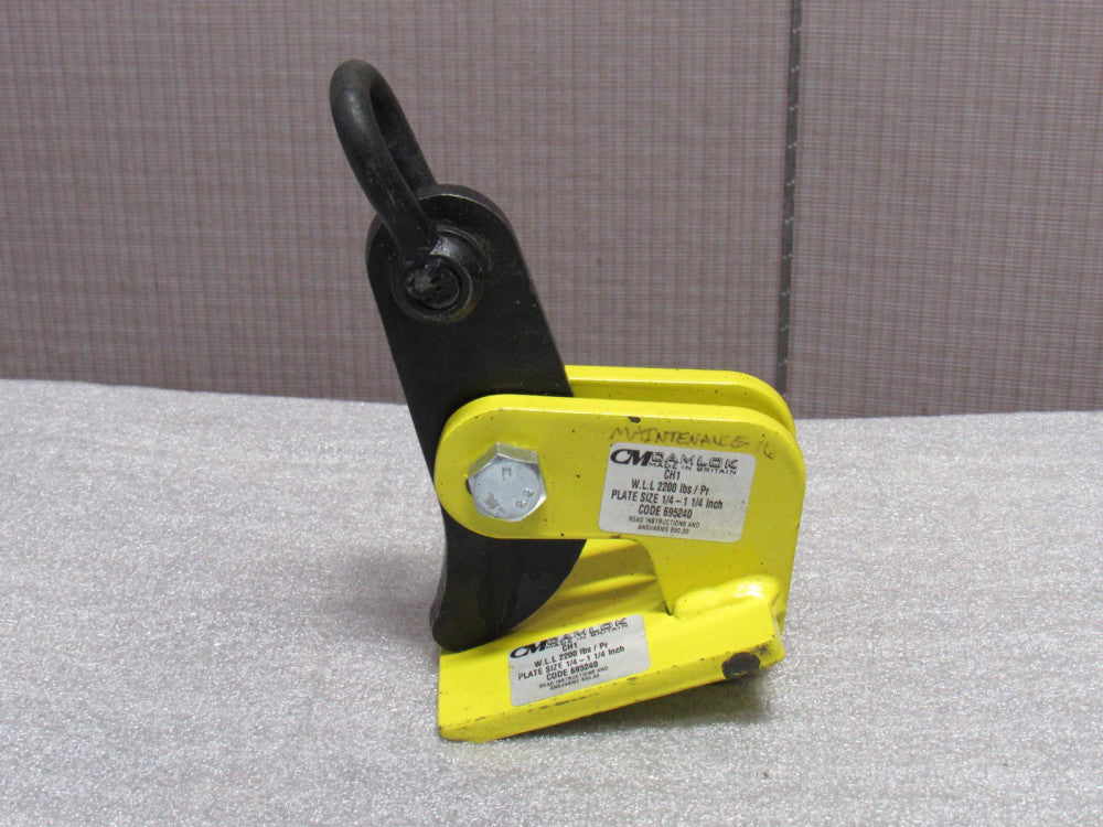 CM Camlok Horizontal Plate Clamp CH1 W.L.L. 2200Lbs Plate Sz Size 1/4-1-1/4"