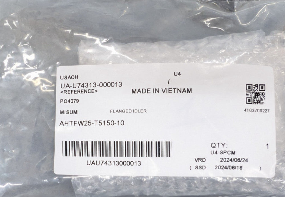 New, Misumi, AHTFW25-T5150-10, CONVEYOR ROLLERS - PLASTIC 