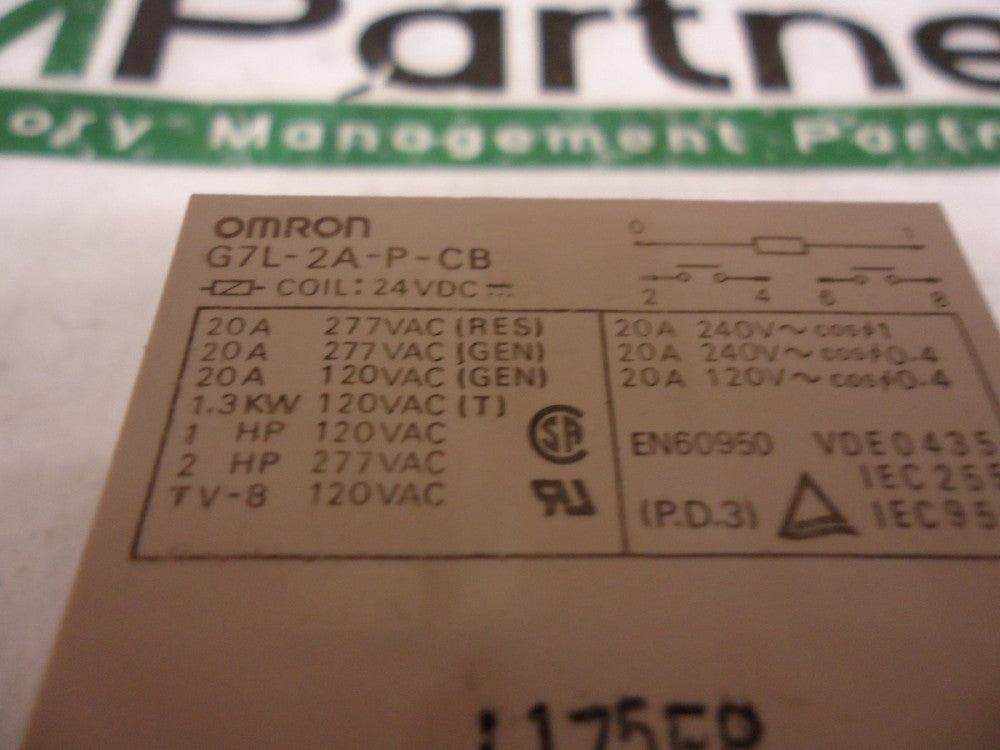 G7L-2A-P-CB-DC24, Omron, Industrial relays DPST 24vdc pcb, BRAND NEW!