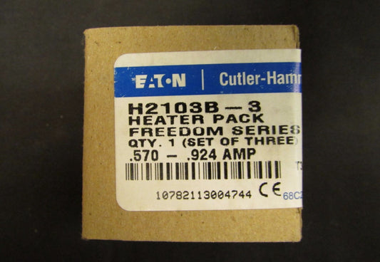 EATON CUTLER HAMMER Freedom Series Thermal Overload Relay Heater Pack H2103B 3