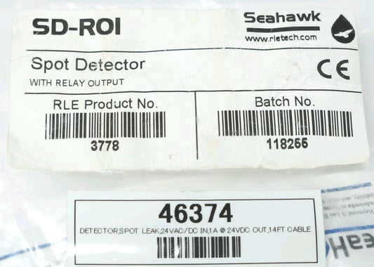 RLE TECHNOLOGIES SD RO1 SPOT DETECTOR with Relay Output SEAHAWK VERIS U006-007