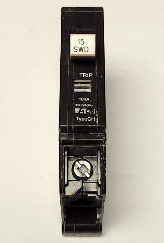 EATON CUTLER HAMMER CHF115 Single Pole 15 AMP Type CH Circuit Breaker