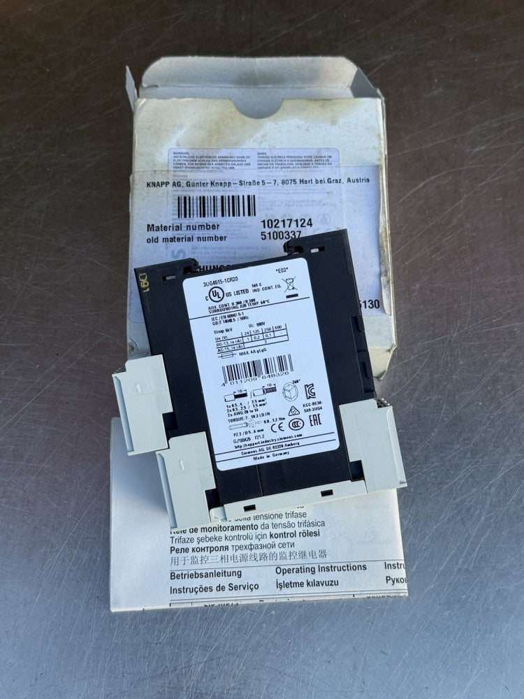 Siemens 3UG4615-1CR20 SIRIUS Monitoring Relay - Unused- Damaged Box