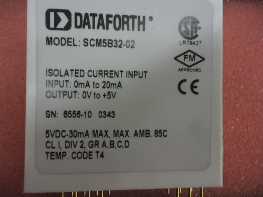 SCM5B32-02 DataForth A321, signal cond module Brand New!