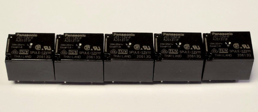 LOT OF 5 PANASONIC JS1 12V F Type JS Relay AJS1311F 12 VDC SPULE 20613Q 10 AMP