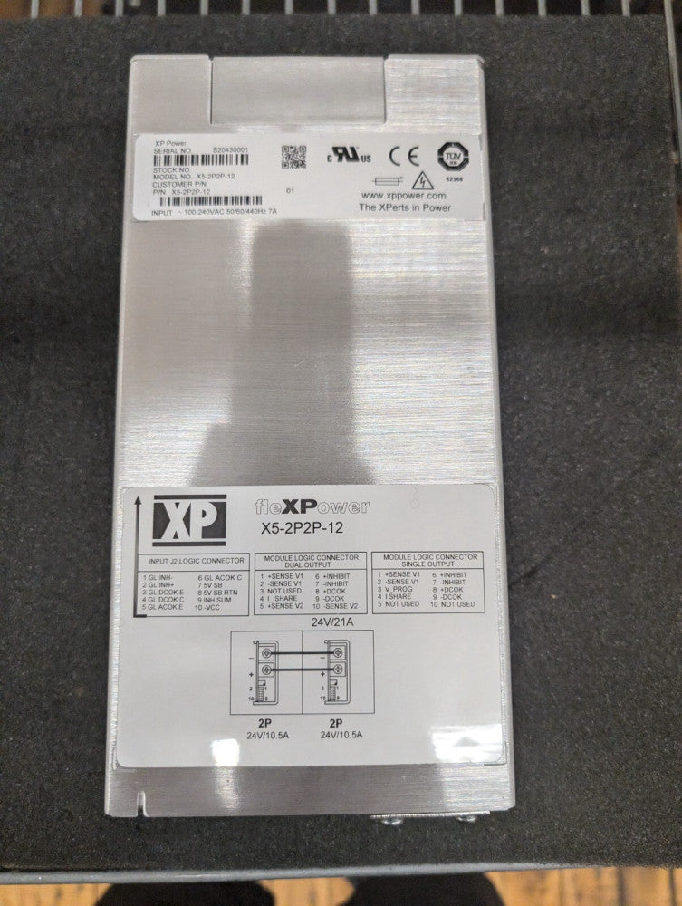 New, XP Power, X5-2P2P-12, MODULAR POWER SUPPLY 100-240VAC 50/60/440Hz 7A