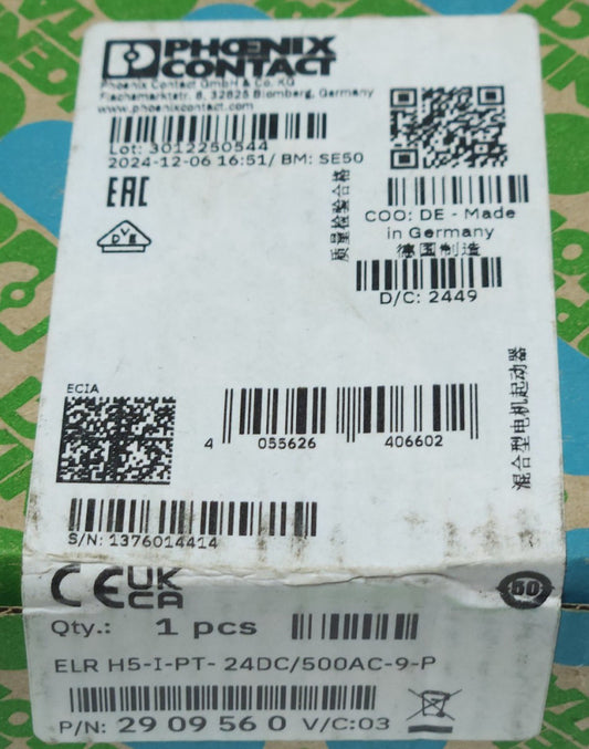PHOENIX CONTACT ELR H5 I PT 24DC 500AC 9 P Hybrid Motor Starter Controller Modul