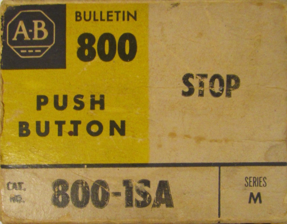 ALLEN BRADLEY Single Unit Red STOP Push Button Station 800 1SA