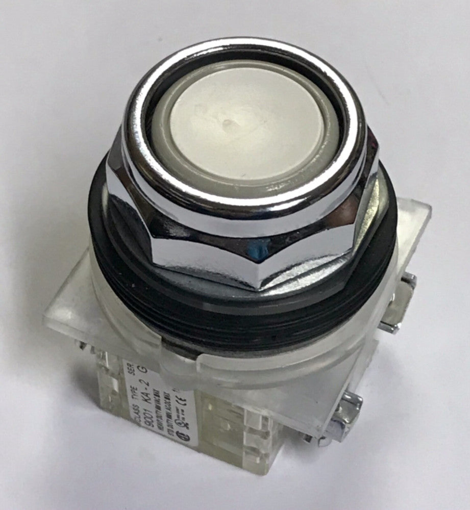 SCHNEIDER ELECTRIC 9001KR1WH7723842 White Flush Head Pushbutton 30mm 600 VAC 