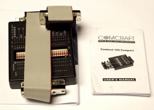 COMCRAFT COMTEST 100C COMTEST 100 RS232 Interface Test Module DB25 DB9 100 LED