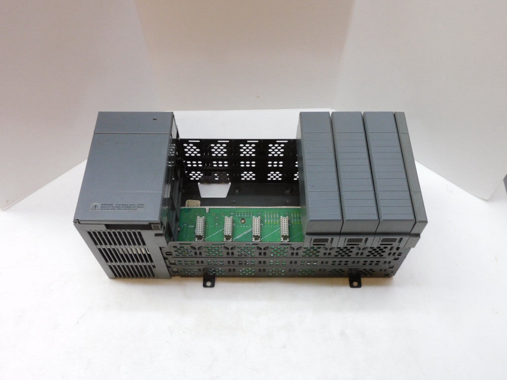 ALLEN BRADLEY 1746-A7 SLC500 7-SLOT RACK SER. B W/ SLC500 POWER SUPPLY 1746-P3 A