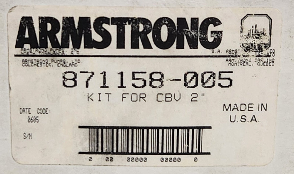 ARMSTRONG 871158-005 Handle Assembly Kit for 2" CBV Circuit Balancing Valve