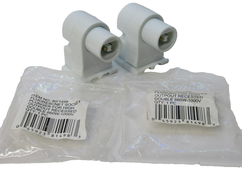 (NEW - Lot of 2) SACO / NUVO 80/1498 , 80-1498 660W-1000V Fluorescent Socket