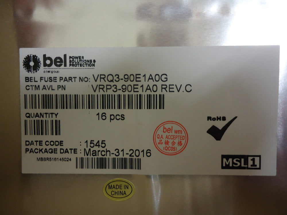 VRQ3-90E1A0G, Bel Fuse, NON-ISOLATED DC/DC CONVERTERS 6.5 Vdc, BRAND NEW!