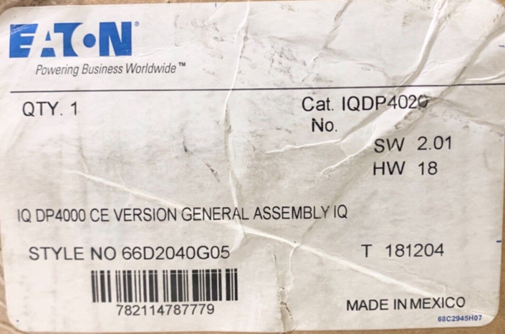 EATON IQDP4020 IQ DP 4000 CE Version IQ Power Relay Module DP-4000 66D2040G05