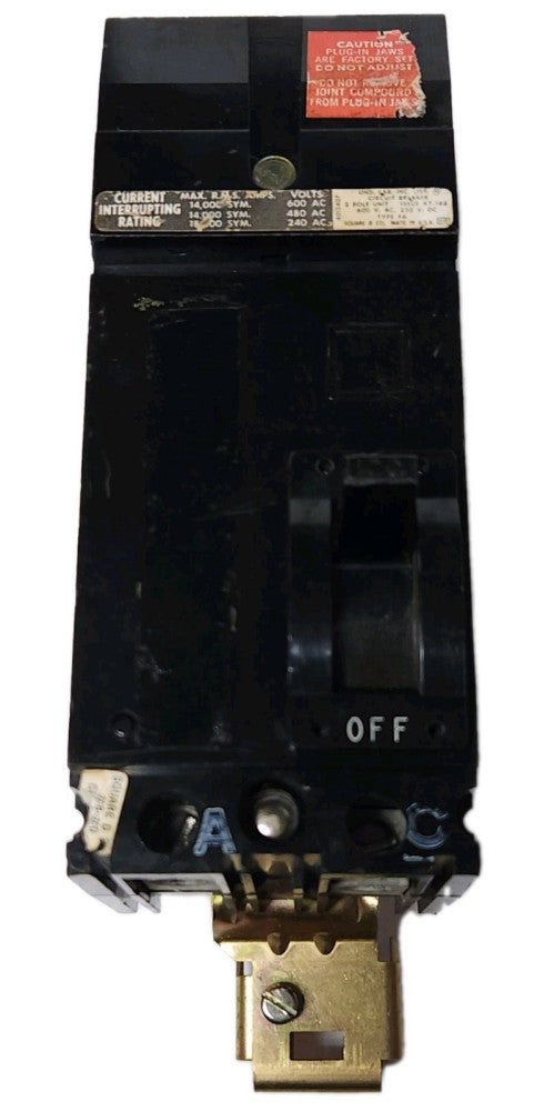 SQUARE D FA22100AC 2 Pole 100 AMP Type FA I LINE Circuit Breaker 240 VAC