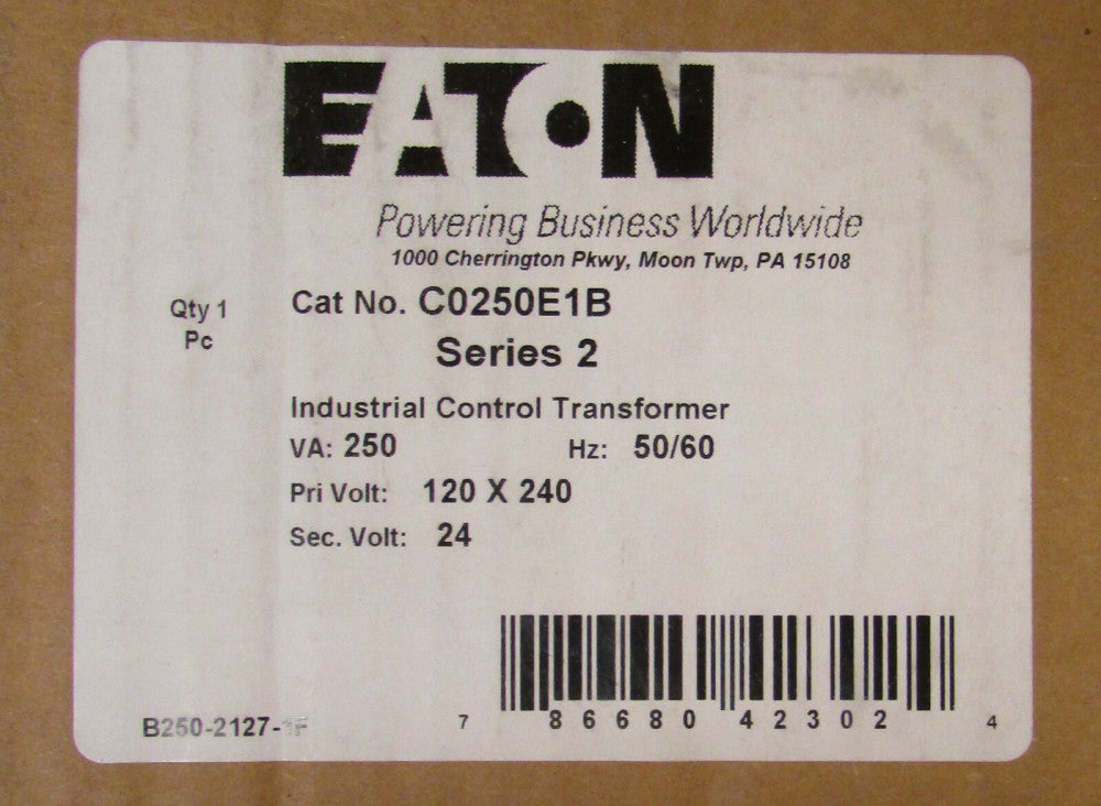 EATON CUTLER HAMMER C0250E1B 250VA Control Transformer Pri 120X240 Sec 24