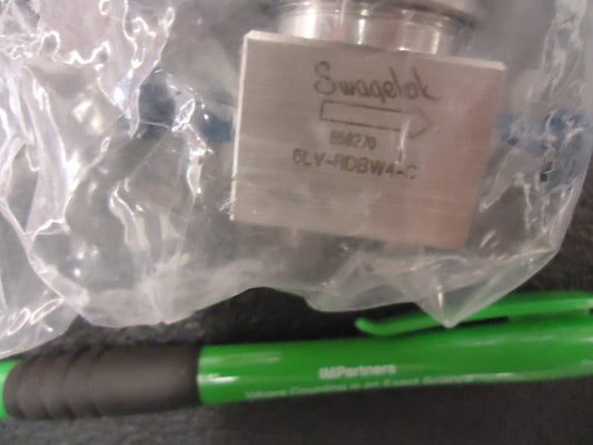 Swagelok 6LV-RDBW4-C SS Valve, 1/4" Normally Closed. Brand New!