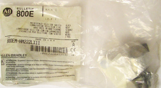 ALLEN BRADLEY 2 Position Maintained Long Lever Selector Switch 800EM HM222 LX11