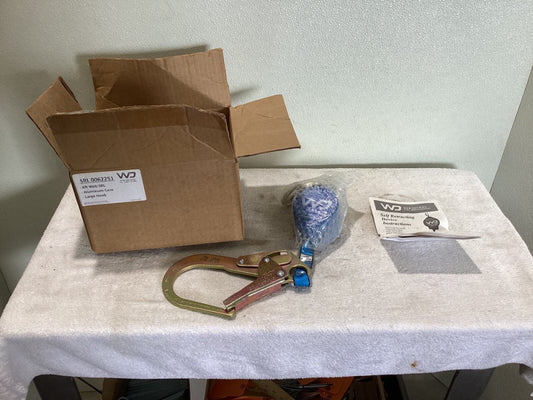 6' Self Retracting Rebar Hook Fall Protection Lanyard. Web Devises SRL 006 2251