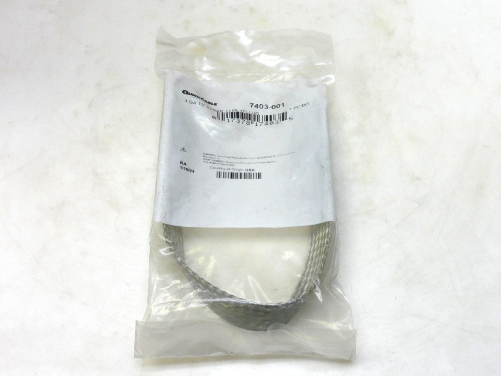 Quick Cable 7403-001 4 Gauge 13" Strap Lug To Lug Braided Ground Cable