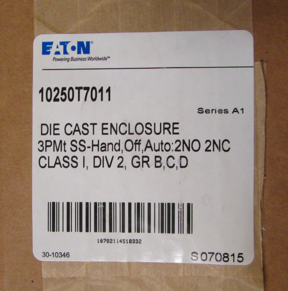 EATON CUTLER HAMMER 10250T7011 HAND OFF AUTO 3 Pos Selector Swit Control Station